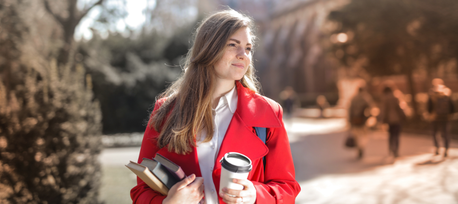 High quality image of student on campus